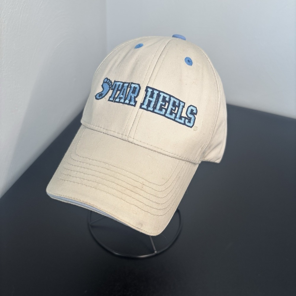 UNC Tar Heels Baseball Cap Hat Beige Blue Adjustable University North Carolina‎